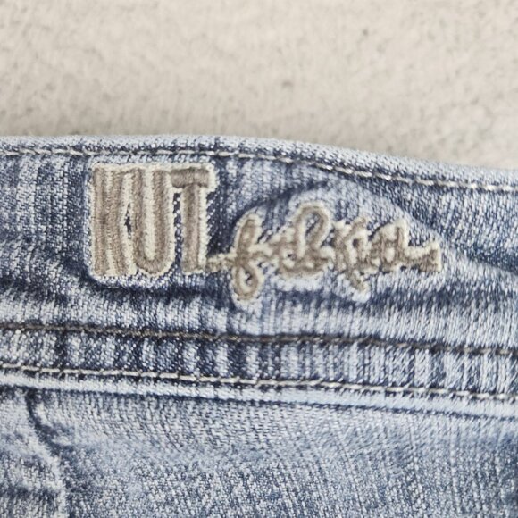 Kut from the Kloth Blue Jeans Cropped Low Rise Straight Leg Denim Size 8 Pants - Picture 9 of 10